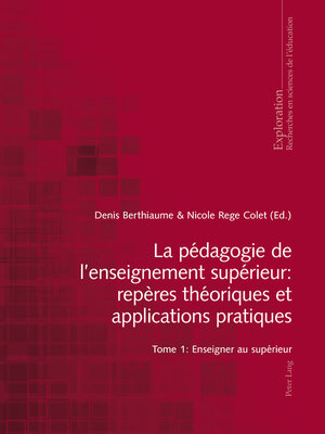 cover image of La pédagogie de l'enseignement supérieur